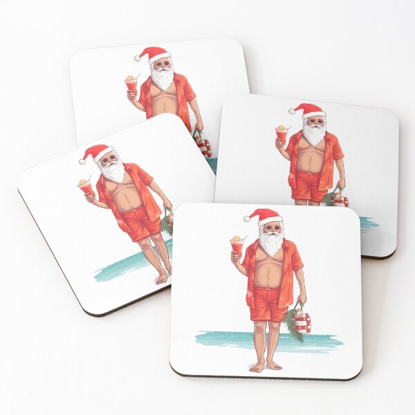 Item preview, Christmas summer santa with a cocktail Gay LGBT  designed and sold by proudlyparent.