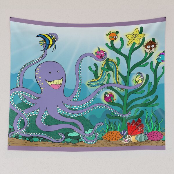Item preview, Christmas With The Octopus designed and sold by dahlymama.