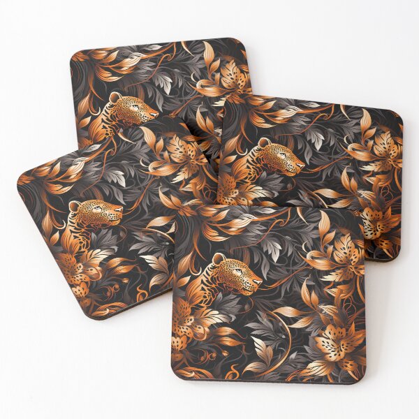 Item preview, A geopard in black and gold designed and sold by TogetherDshop.
