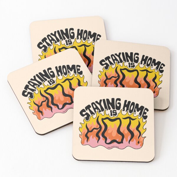 Item preview, Staying Home is Hot designed and sold by doodlebymeg.