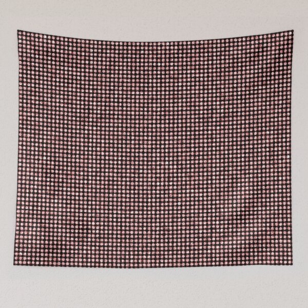 Item preview, Red irregular polka dot on black background. designed and sold by MirBer.