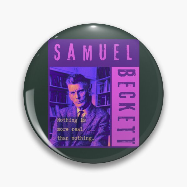 Item preview, Samuel Beckett portrait and quote:  "Nothing is more real than nothing" designed and sold by artbleed.