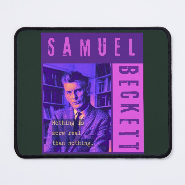 Item preview, Samuel Beckett portrait and quote:  "Nothing is more real than nothing" designed and sold by artbleed.