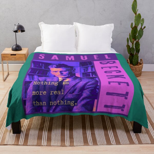 Item preview, Samuel Beckett portrait and quote: "Nothing is more real than nothing" designed and sold by artbleed.