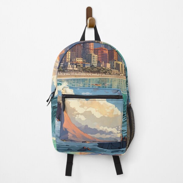 Item preview, Oceanside Cityscape with a mountain view designed and sold by schamsyy.