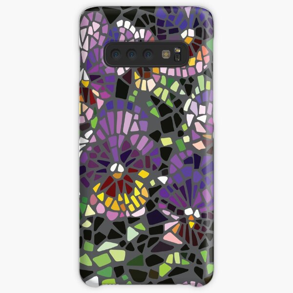 mosaic purple pansy Samsung Galaxy Snap Case