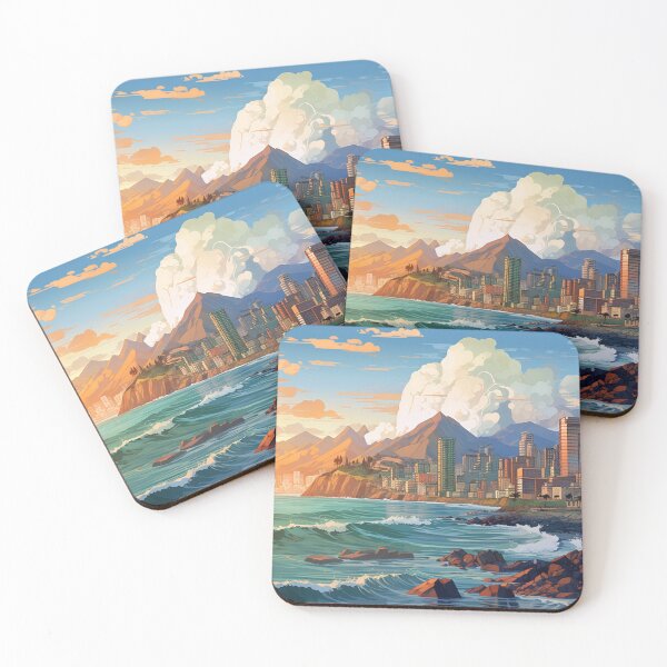 Item preview, Oceanside cityscape with a view designed and sold by schamsyy.