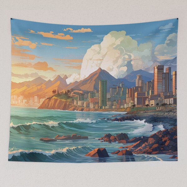 Item preview, Oceanside cityscape with a view designed and sold by schamsyy.