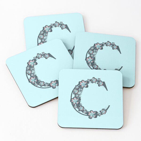 Item preview, Letter C floral monogram designed and sold by Fransyn.