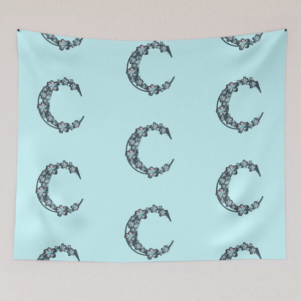 Item preview, Letter C floral monogram designed and sold by Fransyn.