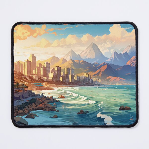 Item preview, Oceanside city with a view and mountains designed and sold by schamsyy.