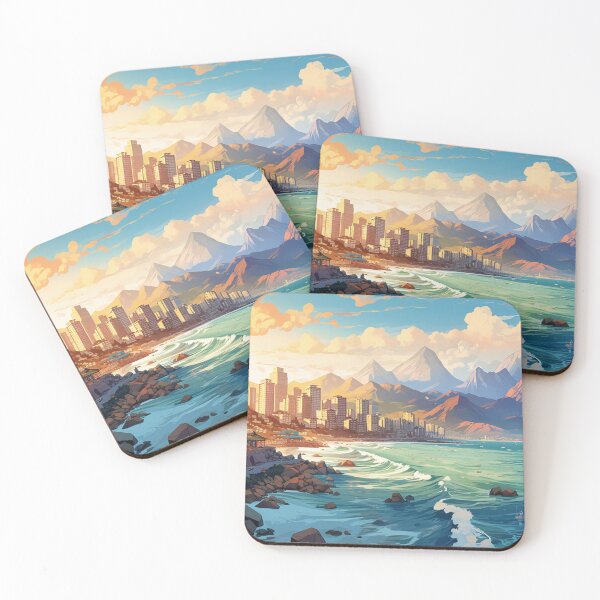 Item preview, Oceanside city with a view and mountains designed and sold by schamsyy.
