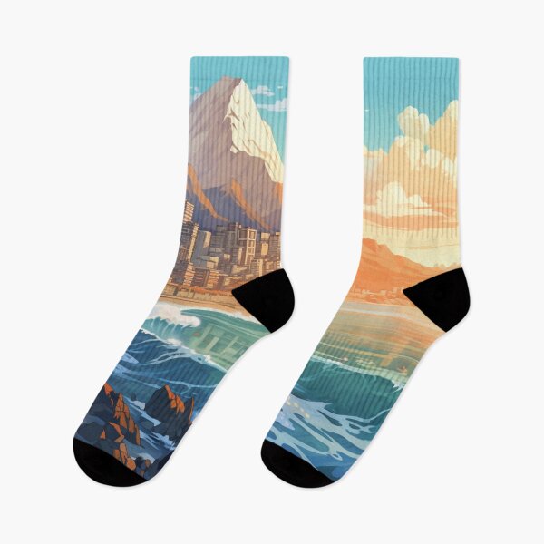Item preview, Oceanside city with a mountain and ocean view designed and sold by schamsyy.