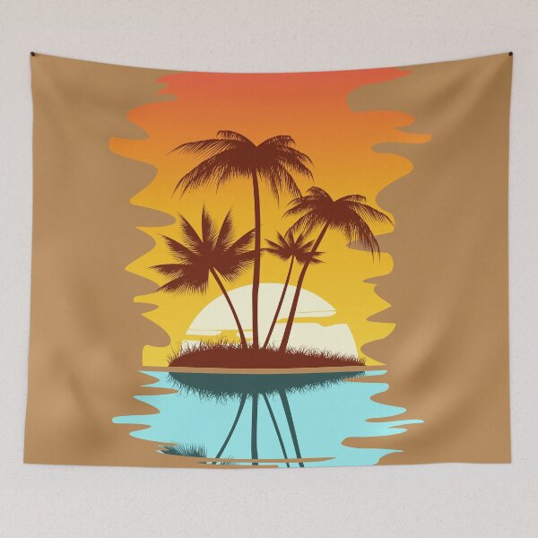 Item preview, Tropical Retro Aesthetic Summer Sunset  designed and sold by CapturedByeJ.