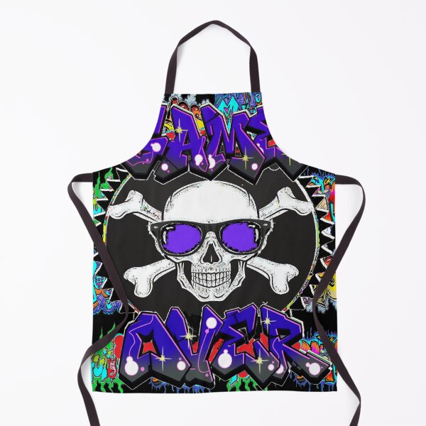 Item preview, Gothic Game Over Skull Tattoo designed and sold by LowEndGraphics.