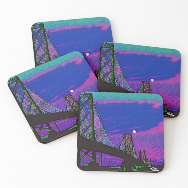 Item preview, SF BAY BRIDGE AT NIGHT designed and sold by ArtbyRolleen.