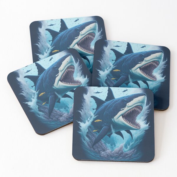 Item preview, shark on the ocean designed and sold by N15 Design Watercolor.