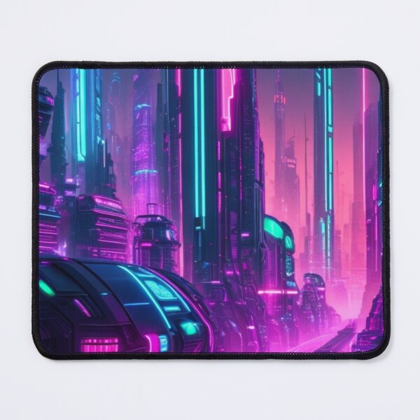 Item preview, Neon cyberpunk futuristic city designed and sold by mikaws.