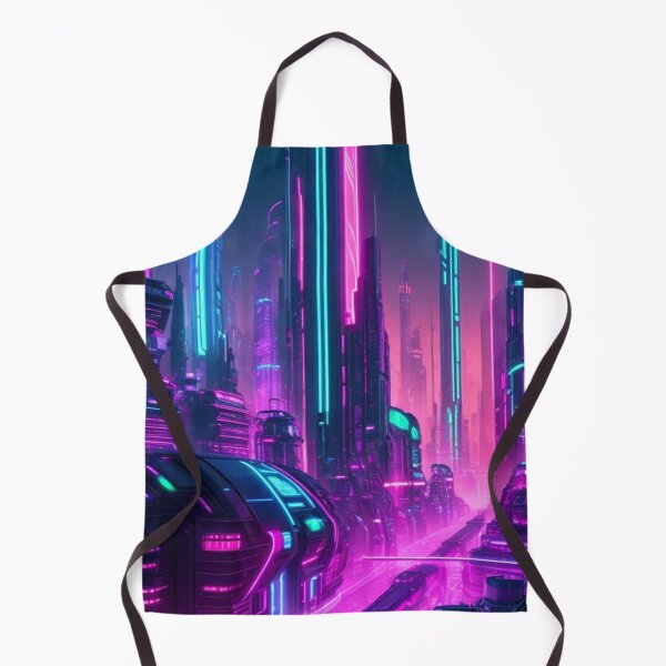 Item preview, Neon cyberpunk futuristic city designed and sold by mikaws.