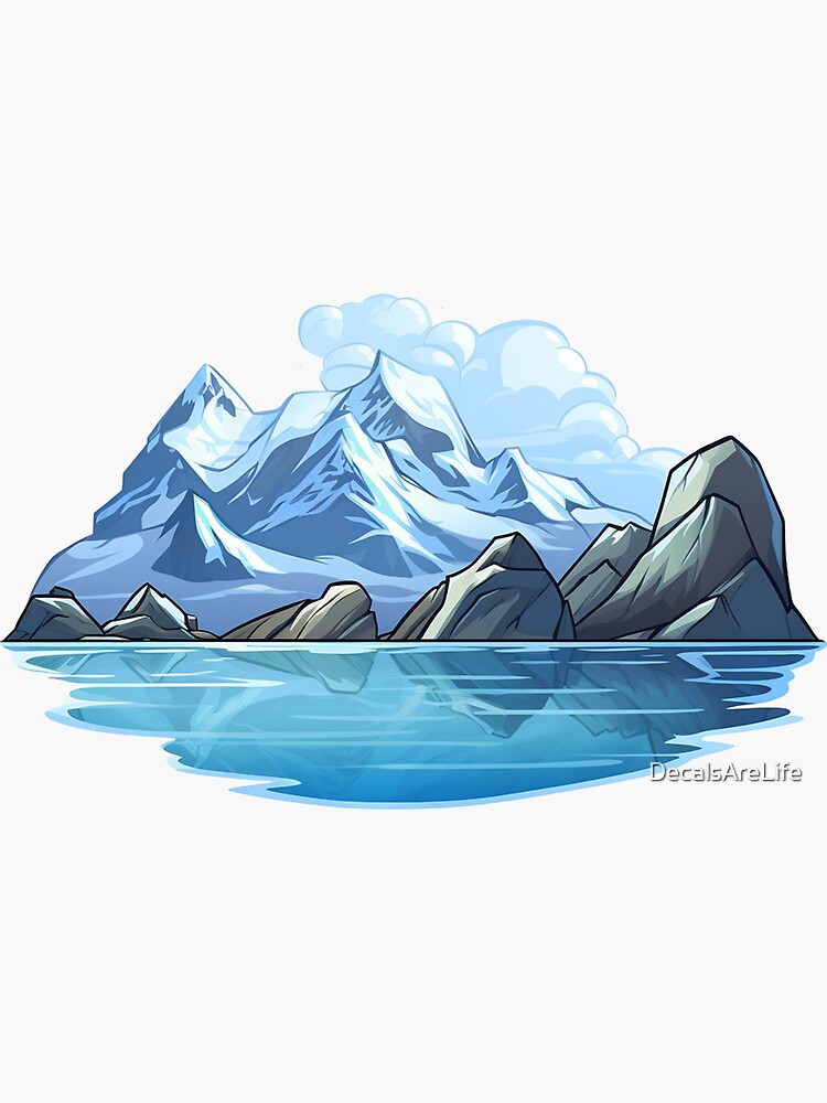 Glacier, Iceberg, Sticker, Cartoon, Cold, Snow, Nature, Ice | Sticker