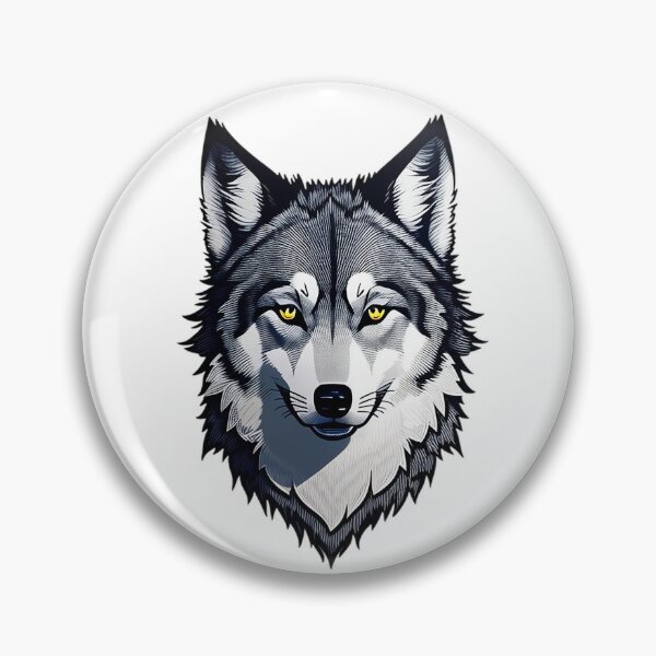 Artikelvorschau, Silberne Wolfsgesichtskunst entworfen und verkauft von lurartes-store.