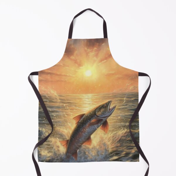 Item preview, Beautiful Oil painting of a fish jumping out of water designed and sold by SPECTRA005.