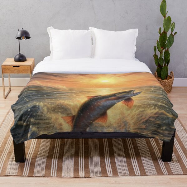 Item preview, Beautiful Oil painting of a fish jumping out of water designed and sold by SPECTRA005.