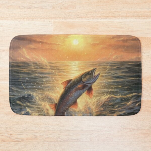 Item preview, Beautiful Oil painting of a fish jumping out of water designed and sold by SPECTRA005.