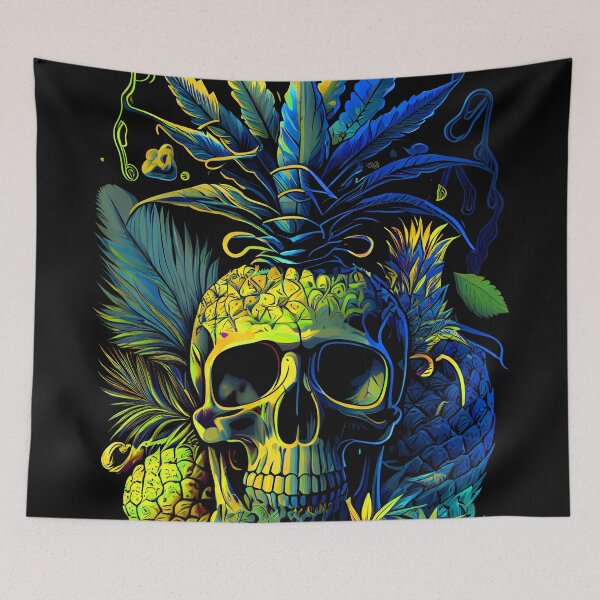 Item preview, Trippy Pineapple Skull designed and sold by MindWave THC.