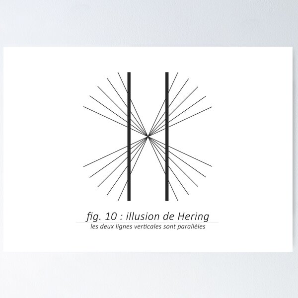 optical illusion illustration: Hering illusion Poster by