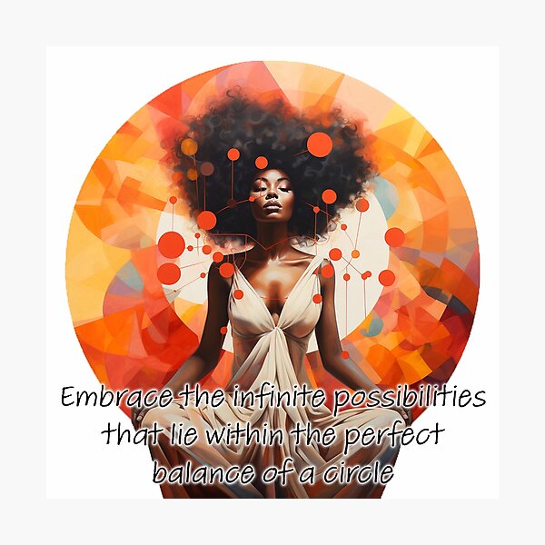 Item preview, "Embrace the infinite possibilities that lie within the perfect balance of a circle" designed and sold by ZooFusion.