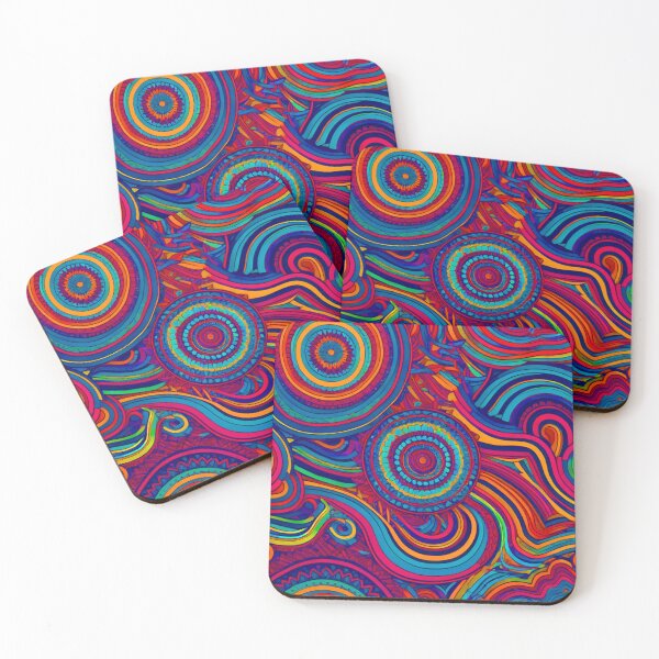 Item preview, Colorful Trippy Bohemian Abstract Art designed and sold by ColorZoo.