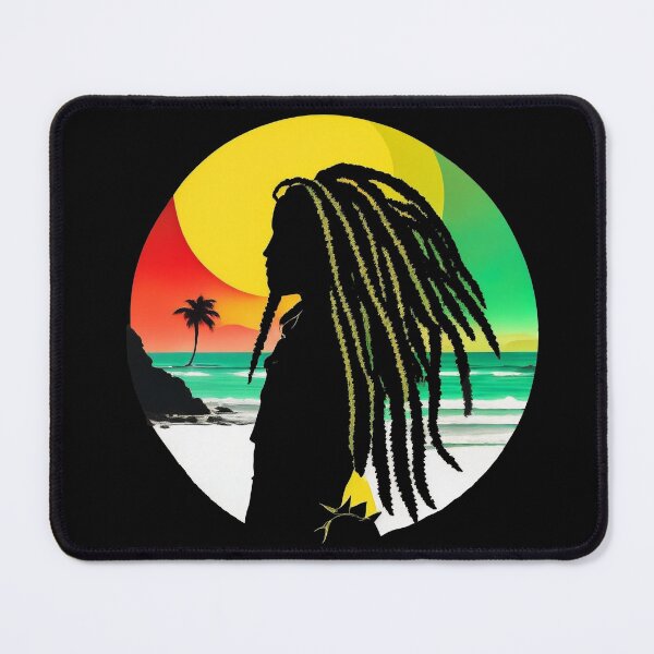 Item preview, Rasta Vibes Shoreline Silhouette designed and sold by reggaeartgifts.