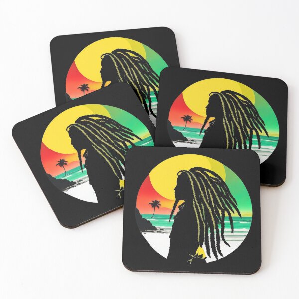 Item preview, Rasta Vibes Shoreline Silhouette designed and sold by reggaeartgifts.