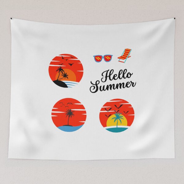 Item preview, Summer Patterns With Flamingos And Pineapples sticker pack designed and sold by MEROSHOP9.