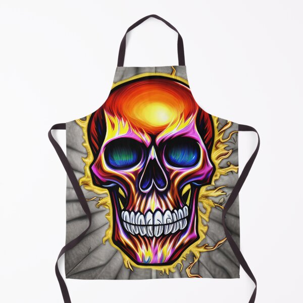 Item preview, Flaming skull bright colors designed and sold by ediefrances.
