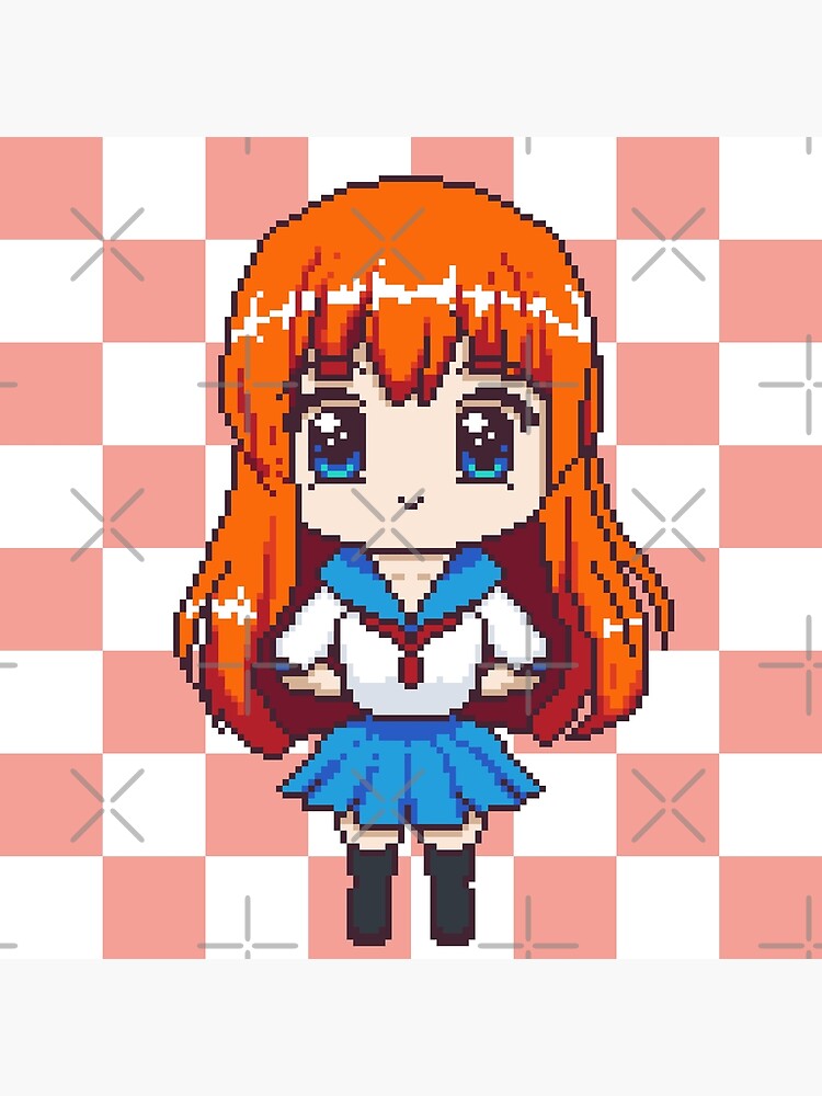 Anime Pixel Art Tumblr - Pixel Anime Girl Transparent - 696x998 PNG  Download - PNGkit
