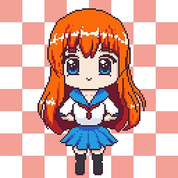 Artwork thumbnail, Cute School Girl Pixel art by Retroperks