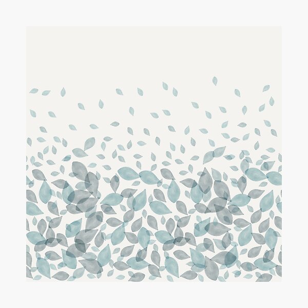 Item preview, Watercolor Scatter Leaves (Teal) designed and sold by Ericksondesigns.