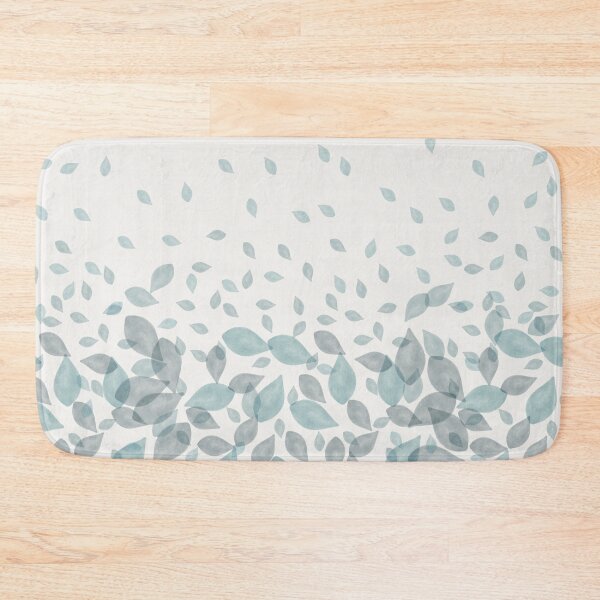 Item preview, Watercolor Scatter Leaves (Teal) designed and sold by Ericksondesigns.
