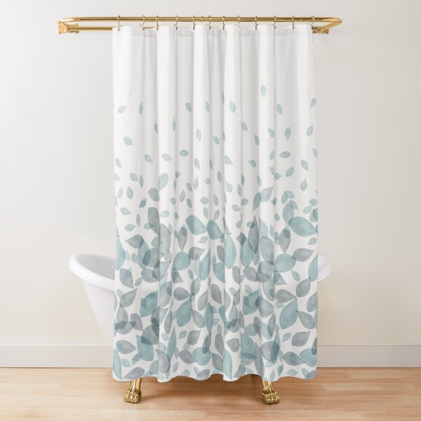 Item preview, Watercolor Scatter Leaves (Teal) designed and sold by Ericksondesigns.