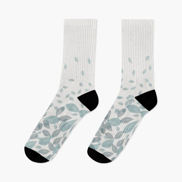 Item preview, Watercolor Scatter Leaves (Teal) designed and sold by Ericksondesigns.