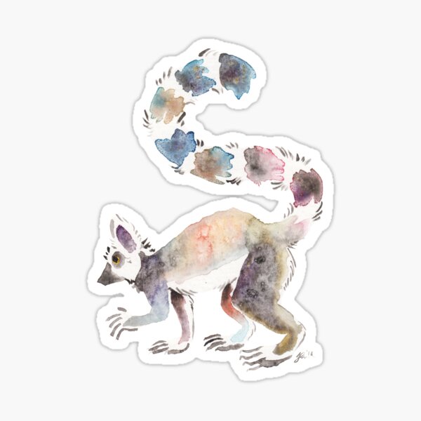 Splotchy Lemur Sticker