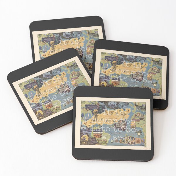 Item preview, “It is never too late to be wise” - Robinson Crusoe map designed and sold by SidderBug Designs.