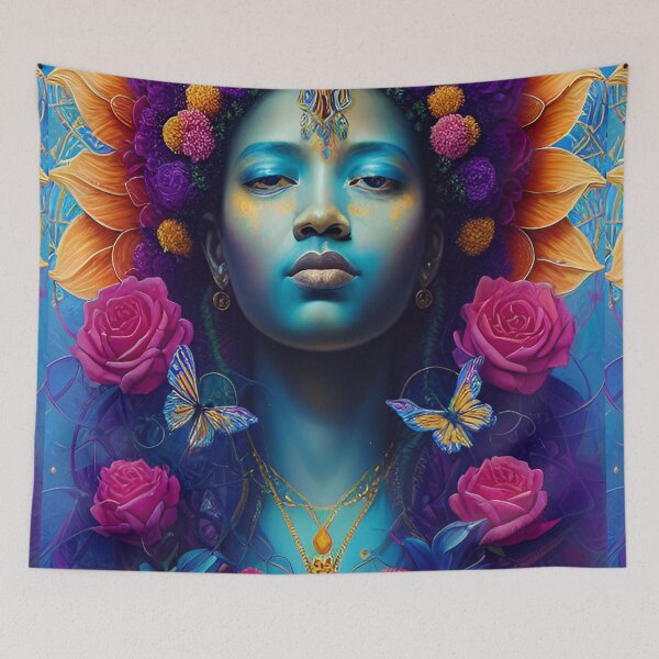Item preview, Floral Illustrations Feminine Beauty Girl Illustration designed and sold by CyberArtWorld.