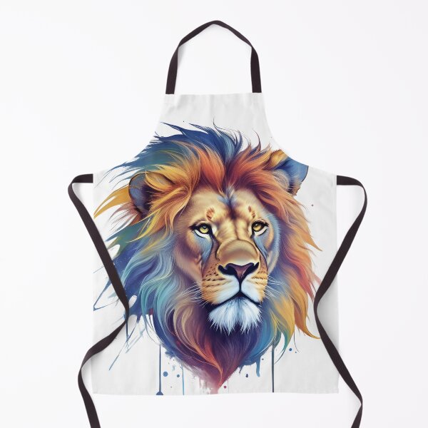 Item preview, Vibrant Majesty: Colorful Lion Head designed and sold by Ceemko's Vintage Corner.
