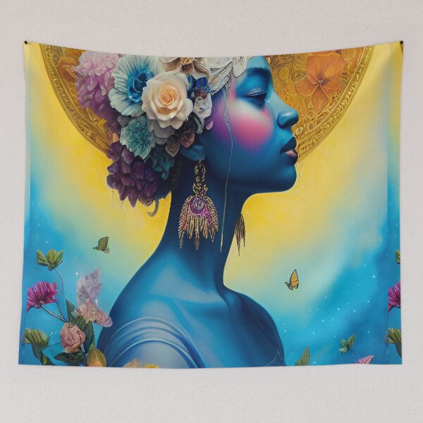 Item preview, Feminine Beauty Girl Illustration Floral Illustrations  designed and sold by CyberArtWorld.