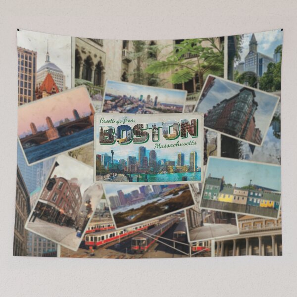 Item preview, Greetings from Boston in Massachusetts Vintage style retro souvenir designed and sold by DeveloperProp0.