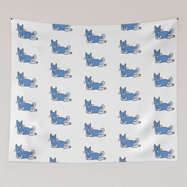Item preview, Polite Blue Kitty designed and sold by sketchymaja.