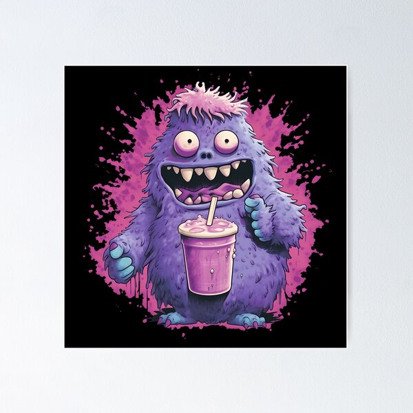 Grimace Shake Design, Trend, Grimace Character, Fast Food Art,  Poster for  Sale by Liezdesign